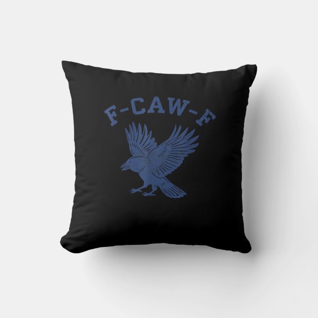 Coussin Corbeau drôle F-Caw-F (Recto)