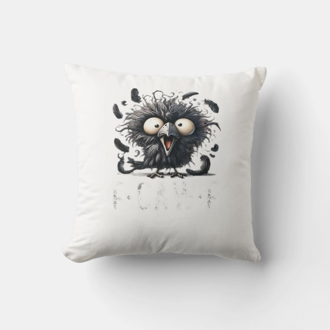 Coussin Corbeau F-Caw-F (Recto)