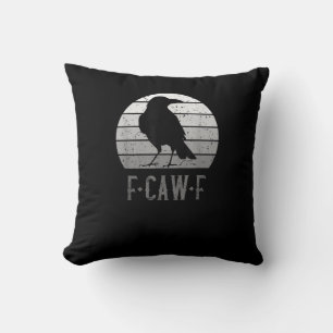 Coussin Corbeau F-Caw-F Rétro Lune Vintage F-Caw-F