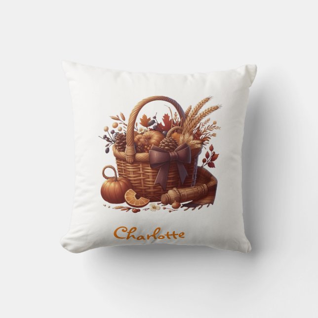 Coussin Corbeille de chalet personnalisée, corbeille de co (Recto)
