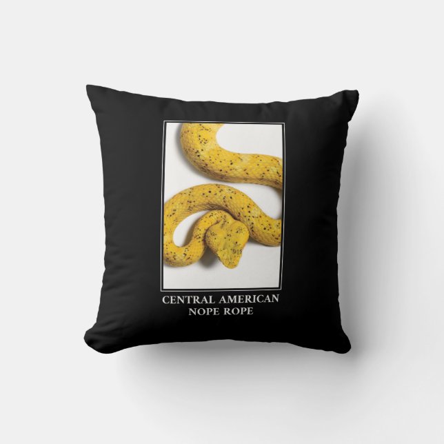 Coussin Corde de Nope d'Amérique Centrale - Danger de serp (Recto)