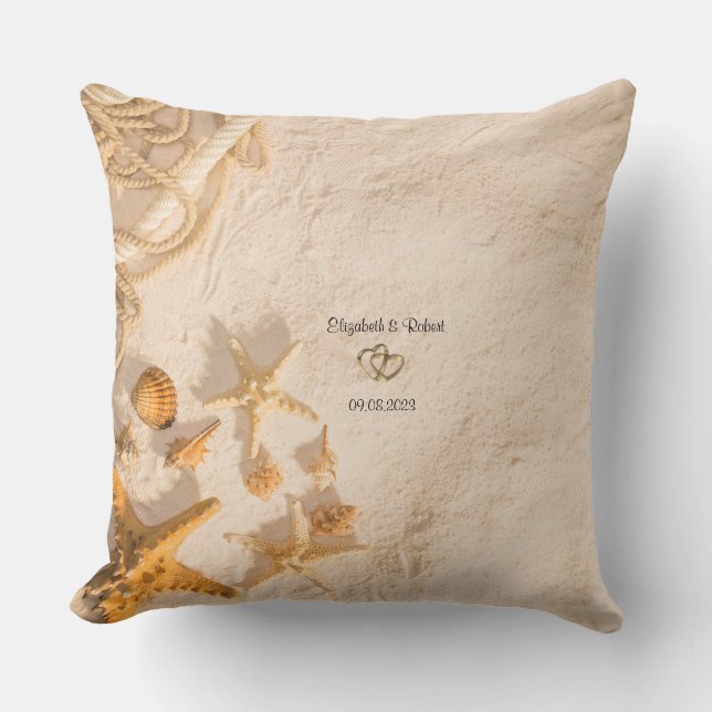 Coussin Corde de sable de coquillages  (Recto)