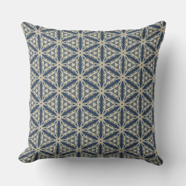 Coussin Corde moderne abstraite nautique  (Recto)