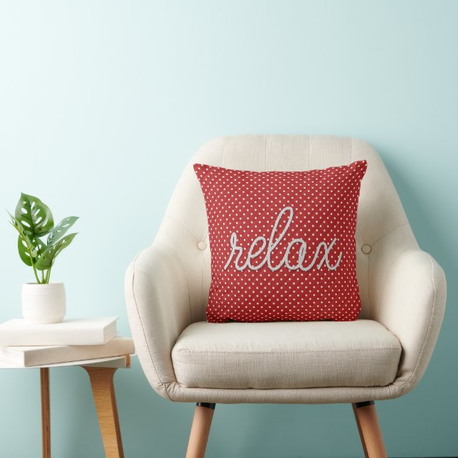 Coussin Corde nautique Relax Texte sur les points (Chaise)