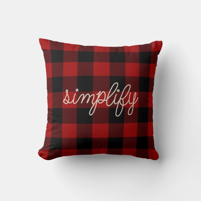 Coussin corde simplifier le texte buffle plaid (Recto)