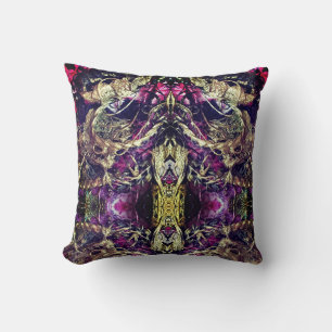 Coussin Cordes de texture or et noire