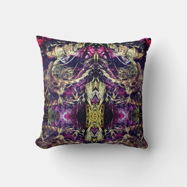 Coussin Cordes de texture or et noire (Recto)