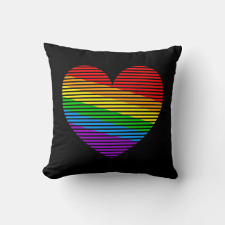 Coussin Corey Tiger 80s Vintage Rétro Cœur d'Amour Arc-en-