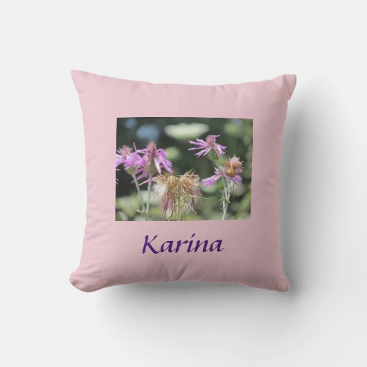 Coussin Corfu Lilac Fleurs sauvages (Recto)