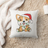 Coussin Corgi Noël Animaux d'hiver Chien (Couverture)