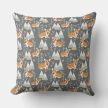 Corgis dans les montagnes et Motif forestier