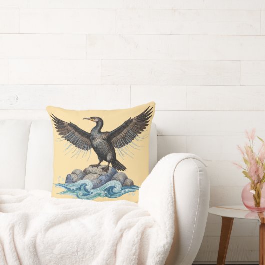Coussin Cormoran sur les rochers (Canapé)