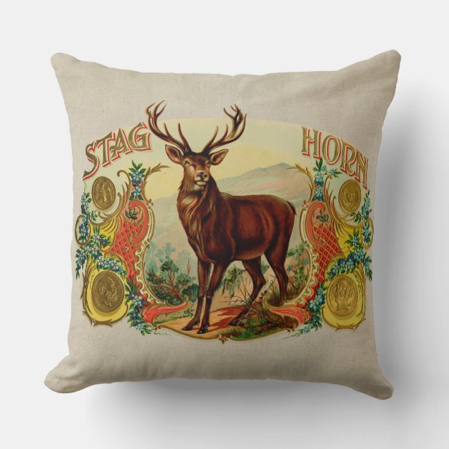 Coussin Corne de stade vintage (Recto)
