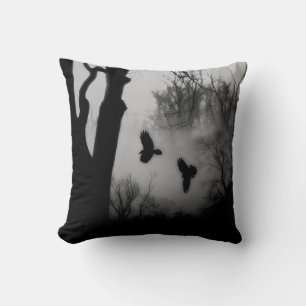 Coussin Corneilles de bois sauvage