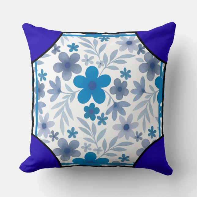 Coussin Cornerstone Blossom Indigo (Recto)