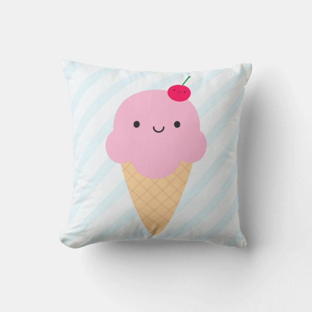 Coussin Cornet de crème glacée de Kawaii et (Recto)