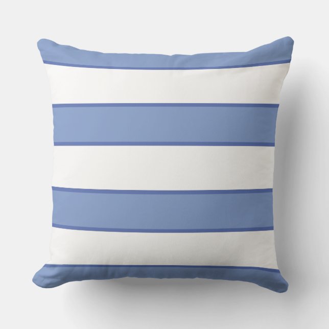 Coussin Cornflower Bleu Blanc Nautique Élégant Moderne (Recto)