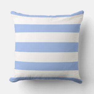 Coussin Cornflower Blue White Awning Stripes extérieur