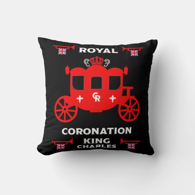 Coussin Coronation royale roi Charles III (Recto)