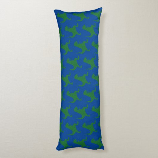 Coussin corporel Dinosaure Bleu et Vert (Dos (Vertical))