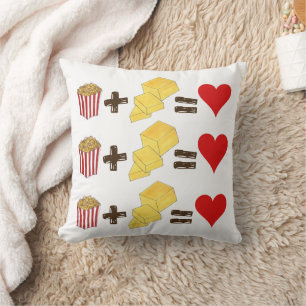 Coussin Correspondance alimentaire classique Popcorn + Beu