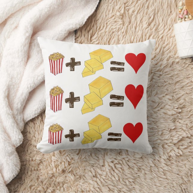 Coussin Correspondance alimentaire classique Popcorn + Beu (Couverture)
