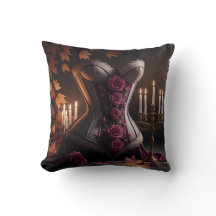 Corset Victorien Gothique Roses Violettes Automne