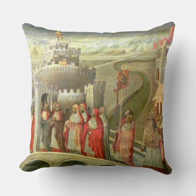 Coussin Cortège de St Gregory au St Angelo de Castel (Recto)