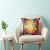 Coussin Cosmic Burst Abstract Splatter Art (Chaise)