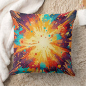 Coussin Cosmic Burst Abstract Splatter Art (Couverture)