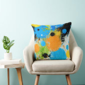 Coussin Cosmic Chromatic Splatter: Abstract Orbit (Chaise)