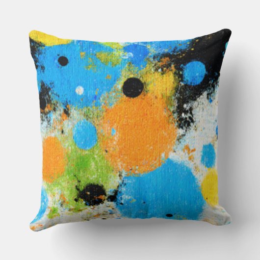 Coussin Cosmic Chromatic Splatter: Abstract Orbit (Verso)