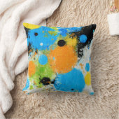 Coussin Cosmic Chromatic Splatter: Abstract Orbit (Couverture)