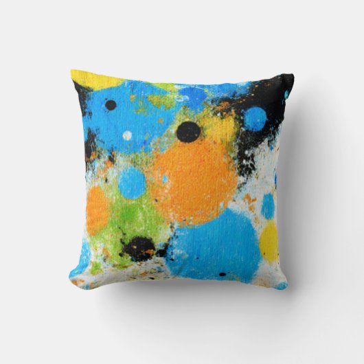Coussin Cosmic Chromatic Splatter: Abstract Orbit (Recto)