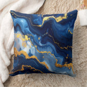 Coussin Cosmic Night Marble Abstract Cushion (Couverture)