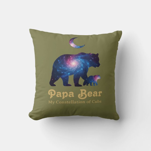 Coussin Cosmic Papa Bear & Cub (Recto)