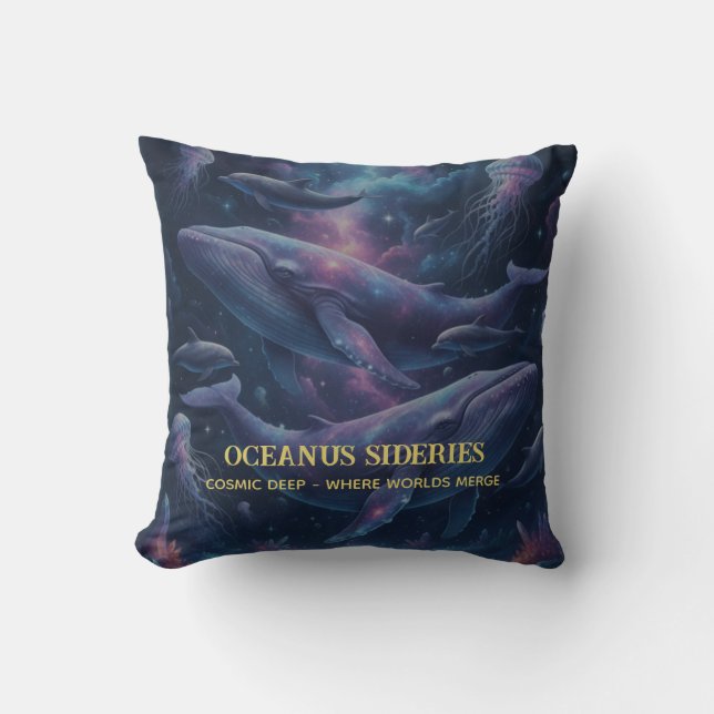 Coussin Cosmic Whale Galaxy Ocean (Recto)