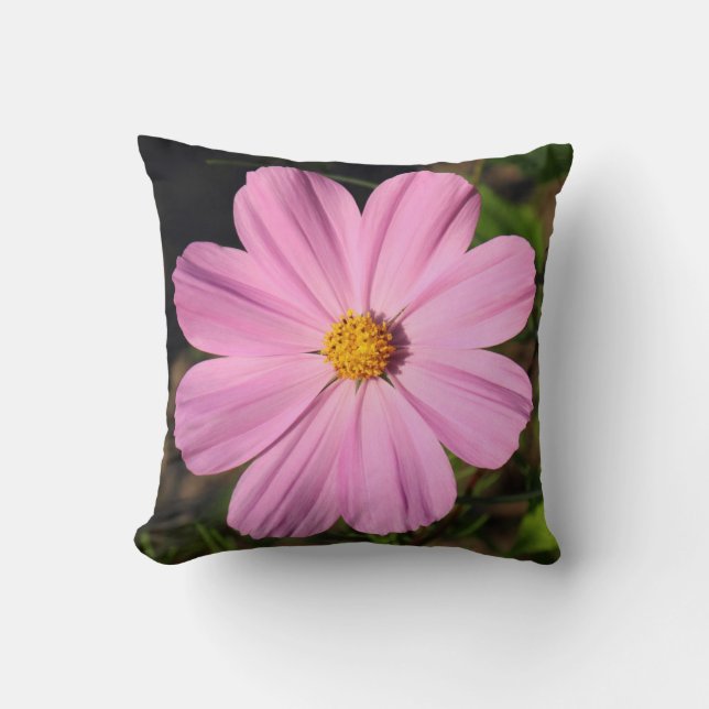 Coussin Cosmos Rose. (Recto)