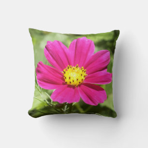 Coussin Cosmos Rose Chaud Couleur Lombaire