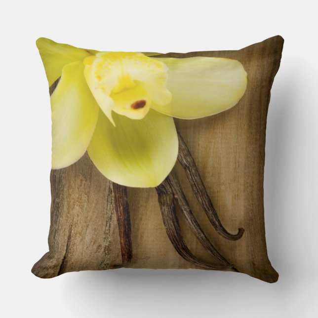 Coussin Cosses et fleur de vanille au-dessus d'arrière - (Recto)