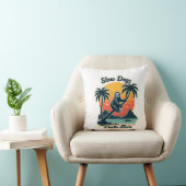Coussin Costa Rica Sloth Vintage Sunset Travel Vector Shir (Chaise)