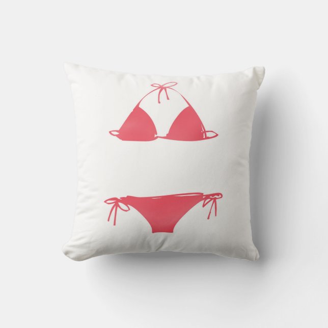Coussin Costume de bain rose (Recto)
