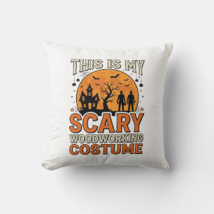 Coussin Costume de menuiserie effrayant Halloween Design V