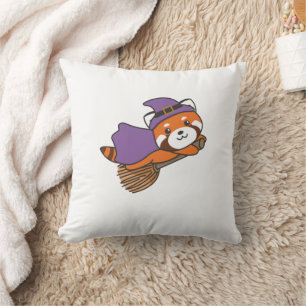 Coussin Costume de sorcière rouge Panda Halloween pour enf