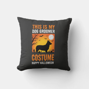 Coussin Costume de toiletteur pour chien Halloween Silhoue