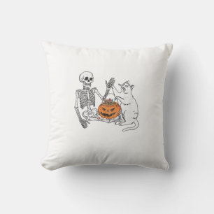 Coussin Costume drôle d'Halloween pour chat de l'amant de