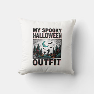 Coussin Costume Halloween effrayant Vintage Graveyard Tee_