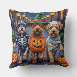 Coussin Costumes d'Halloween pour chiens Lowchen allant ch