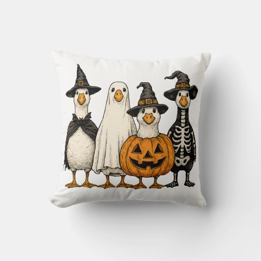 Coussin Costumes d'oie d'Halloween | Witch Ghost Pumpki (Recto)