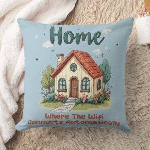 Coussin Cosy Cottagecore Home Whimsical House Art